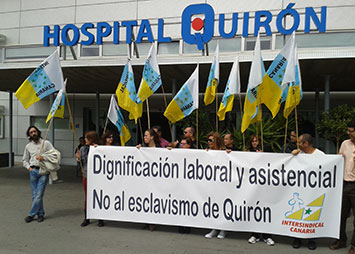 Contrarios a la firma la propuesta de Convenio Colectivo del Hospital Quirón Sur