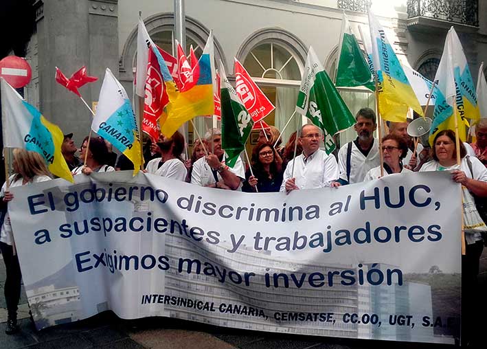 Los representantes sindicales denuncian la discriminación que sufre el HUC Los representantes sindicales denuncian la discriminación que sufre el HUC