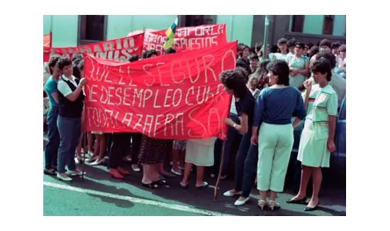 Encierro de los aparceros en la Junta de Canarias y en Santa Ana 28 de julio de 1980