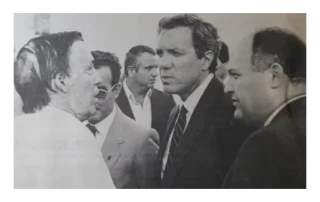 El ministro Barrionuevo duramente contestado en su visita a La Gomera 11 de septiembre de 1985 El ministro Barrionuevo duramente contestado en su visita a La Gomera 11 de septiembre de 1985