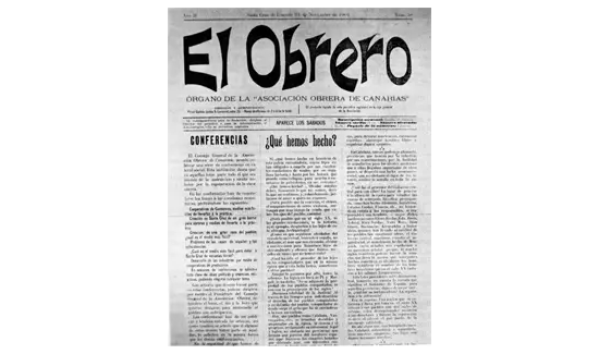 Se publica el número 1 de “El Obrero” 8 de septiembre de 1900