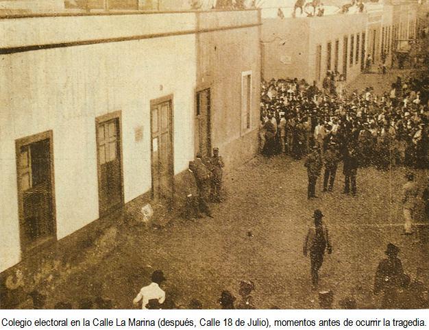 Seis obreros portuarios muertos por disparos de la Guardia Civil 15 de noviembre de 1911