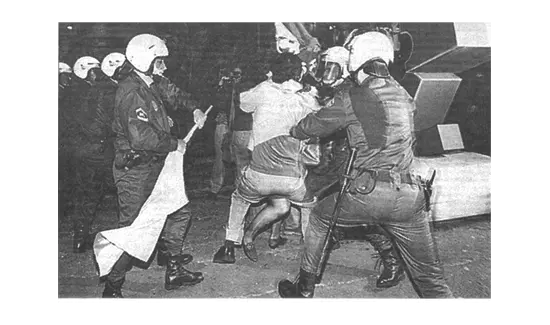 Protestas contra la presencia de Aznar en Canarias 29 de noviembre de 1996