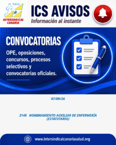 INFORMA 7 DE SEPTIEMBRE DE 2026 – CONVOCATORIAS