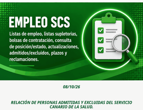 INFORMA 8 DE OCTUBRE DE 2026 – EMPLEO SCS · SEDE ELECTRÓNICA · LOGOPEDA · LISTA DEFINITIVA DE ADMITIDOS Y EXCLUIDOS / FISIOTERAPEUTA · LISTA DEFINITIVA DE ADMITIDOS Y EXCLUIDOS